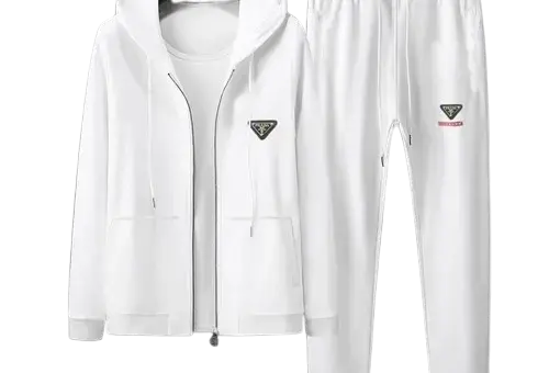 Prada Tracksuit Zipped White