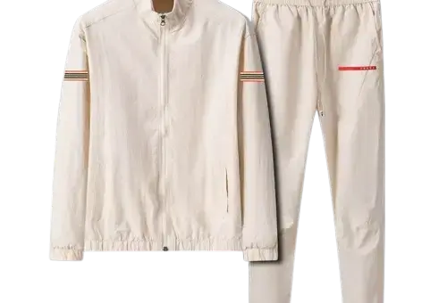 Prada Premium Tracksuit Cream White