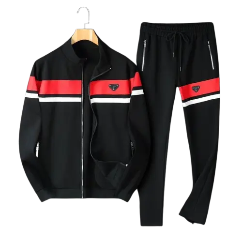 Prada Zipped Tracksuit Black 2026 | Drip Kickz Prada Zipped Tracksuit Black