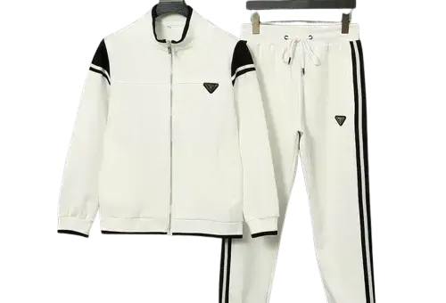 Prada Zipped Tracksuit White