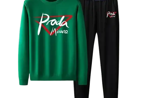 Prada Logo Style Tracksuit Green