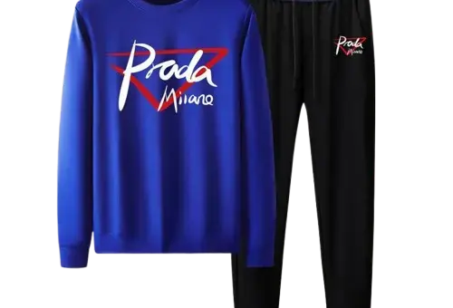 Prada Logo Style Tracksuit Blue/Black