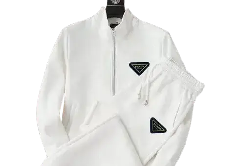 Prada Zipped Tracksuit Pure White