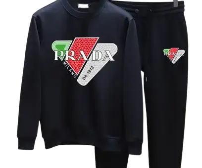 Prada Colorful Logo Tracksuit Black