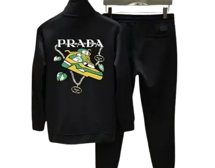 Prada Sneaker Logo Tracksuit Black