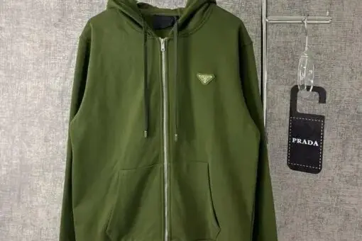 Prada Zip Hoodie Green