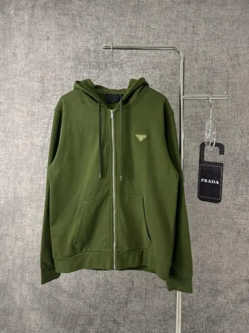 Prada Zip Hoodie Green 2026 | Drip Kickz Prada Zip Hoodie Green