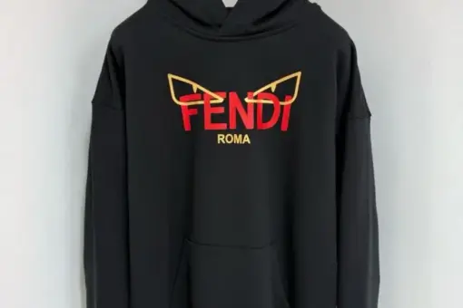 Fendi Hoodie Black Red