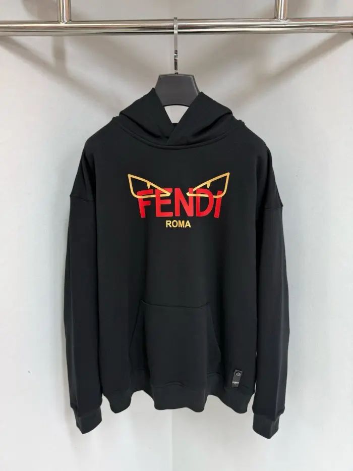 Fendi Hoodie Black Red 2026 | Drip Kickz Fendi Hoodie Black Red