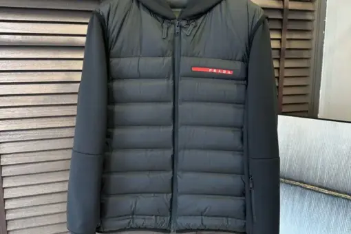 Prada Zip Hoodie Grey