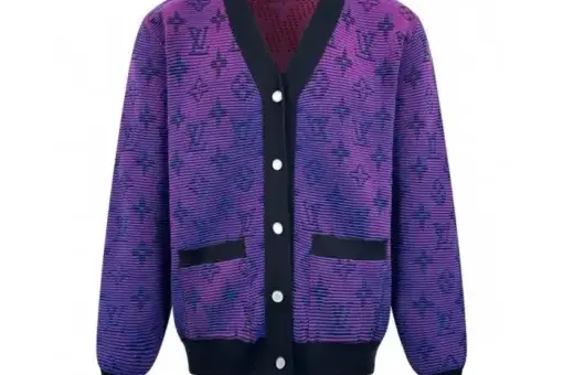 LV Cardigan Purple
