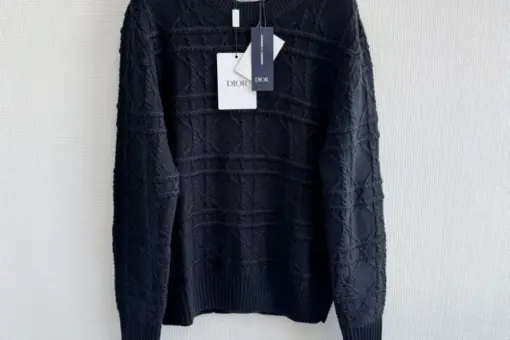 Dior Icons Cannage Sweater Navy Blue