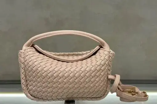Bottega Veneta Cobble Top Handle Bag Brown