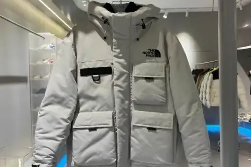 The North Face Down Puffer Jacket Light Grey