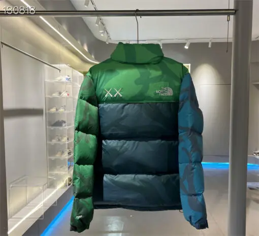 KAWS x The North Face Youth Retro 1996 Nuptse Jacket KW Safety Green 2026 | Drip Kickz KAWS x The North Face Youth Retro 1996 Nuptse Jacket KW Safety Green - Image 2