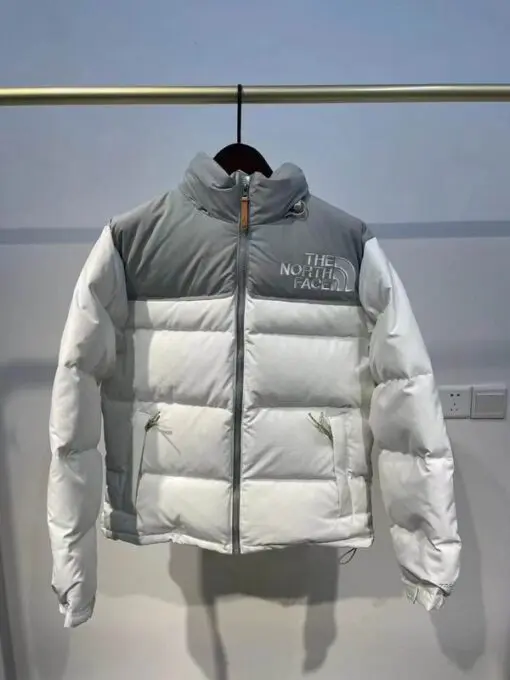 The North Face 92 Low-Fi Hi-Tek Nuptse Casual Jacket Grey/White 2026 | Drip Kickz The North Face 92 Low-Fi Hi-Tek Nuptse Casual Jacket Grey/White