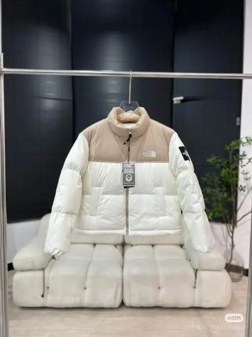 The North Face Nuptse Down Jacket White/Brown 2026 | Drip Kickz The North Face Nuptse Down Jacket White/Brown
