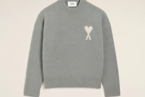 Ami Paris Alpaca Ami De Coeur Crewneck Sweater