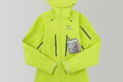 ARCTERYX Windbreaker Yellow GORE-TEX front view