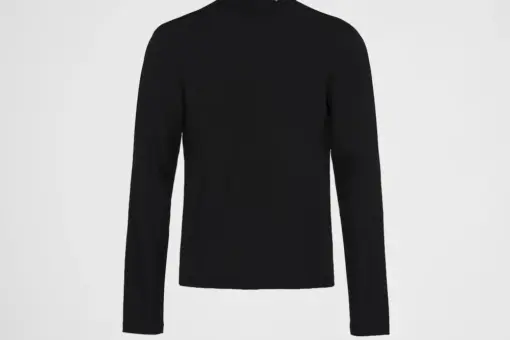 Prada Stretch Cotton Turtleneck Black