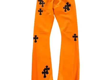 Chrome Hearts Off white art Basel Miami leather cross patch jeans