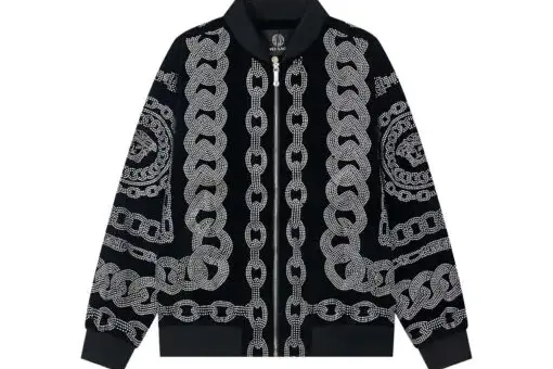 Versace Medusa Chains Reversible Bomber Jacket Black