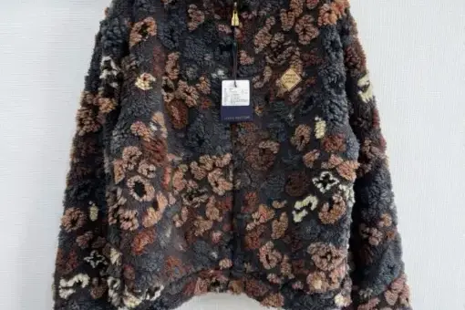 LV Reversible Fleece Blouson LV Leo Motif Jacket Multicolor