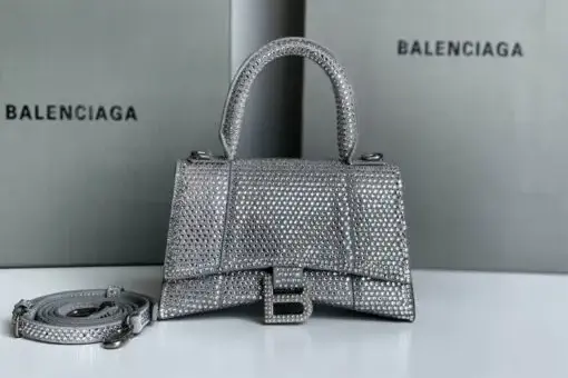 Balenciaga Hourglass Bag Silver