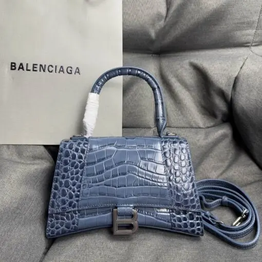 Balenciaga Hourglass Bag Gray Crocodile 2026 | Drip Kickz Balenciaga Hourglass Bag Gray Crocodile