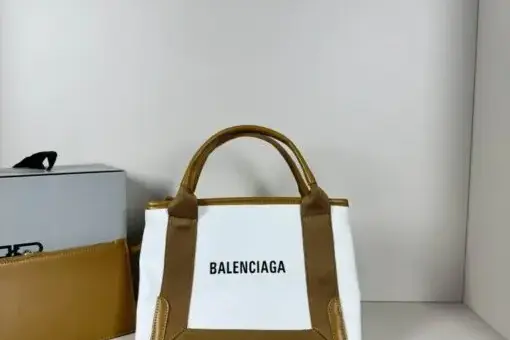 Balenciaga Handbag Large White & Gold