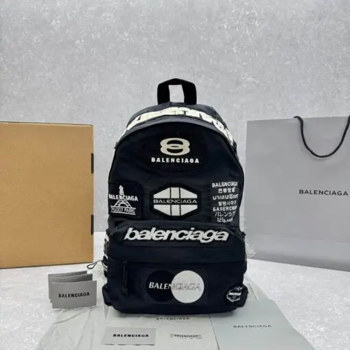 Balenciaga Explorer Patched Backpack Black 2026 | Drip Kickz Balenciaga Explorer Patched Backpack Black