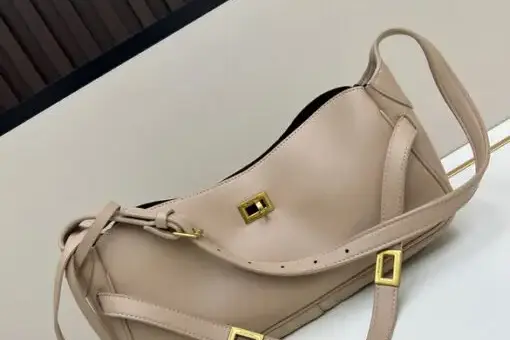 Balenciaga Bel Air Clutch Bag Beige