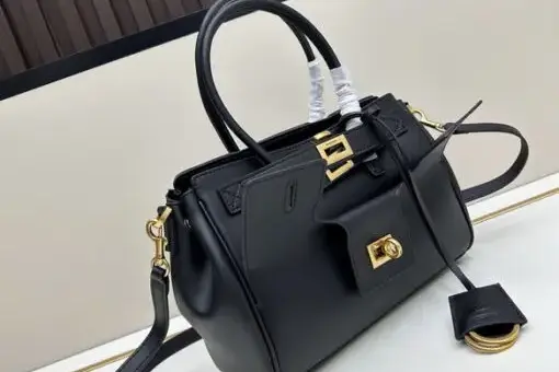 Balenciaga Belair Carry Leather Black