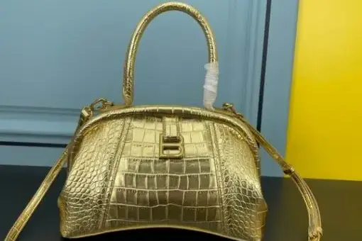 Balenciaga Frame Bag Gold Crocodile