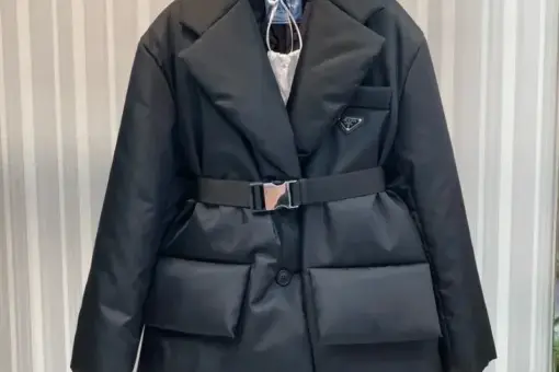 Prada Black Down Coats Jackets