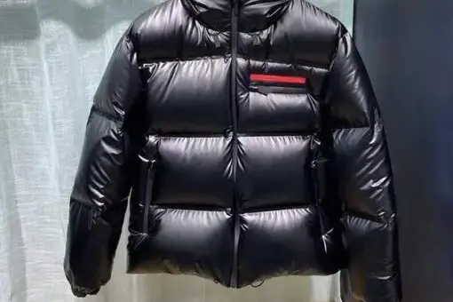 Prada Down Jacket Black Glossy