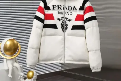 Prada Down Jacket White And Red