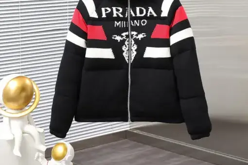 Prada Down Jacket Black And Red