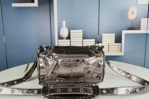 Balenciaga Cagole Bag Leather Grey