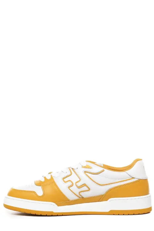Fendi Match Panelled Low-Top Sneaker White/Orange 2026 | Drip Kickz Fendi Match Panelled Low-Top Sneaker White/Orange - Image 2