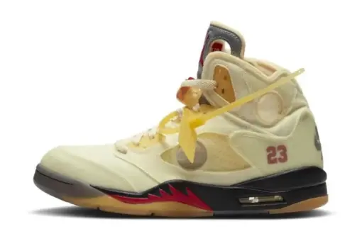 Off-White x Air Jordan 5 Sail Yellow - 42