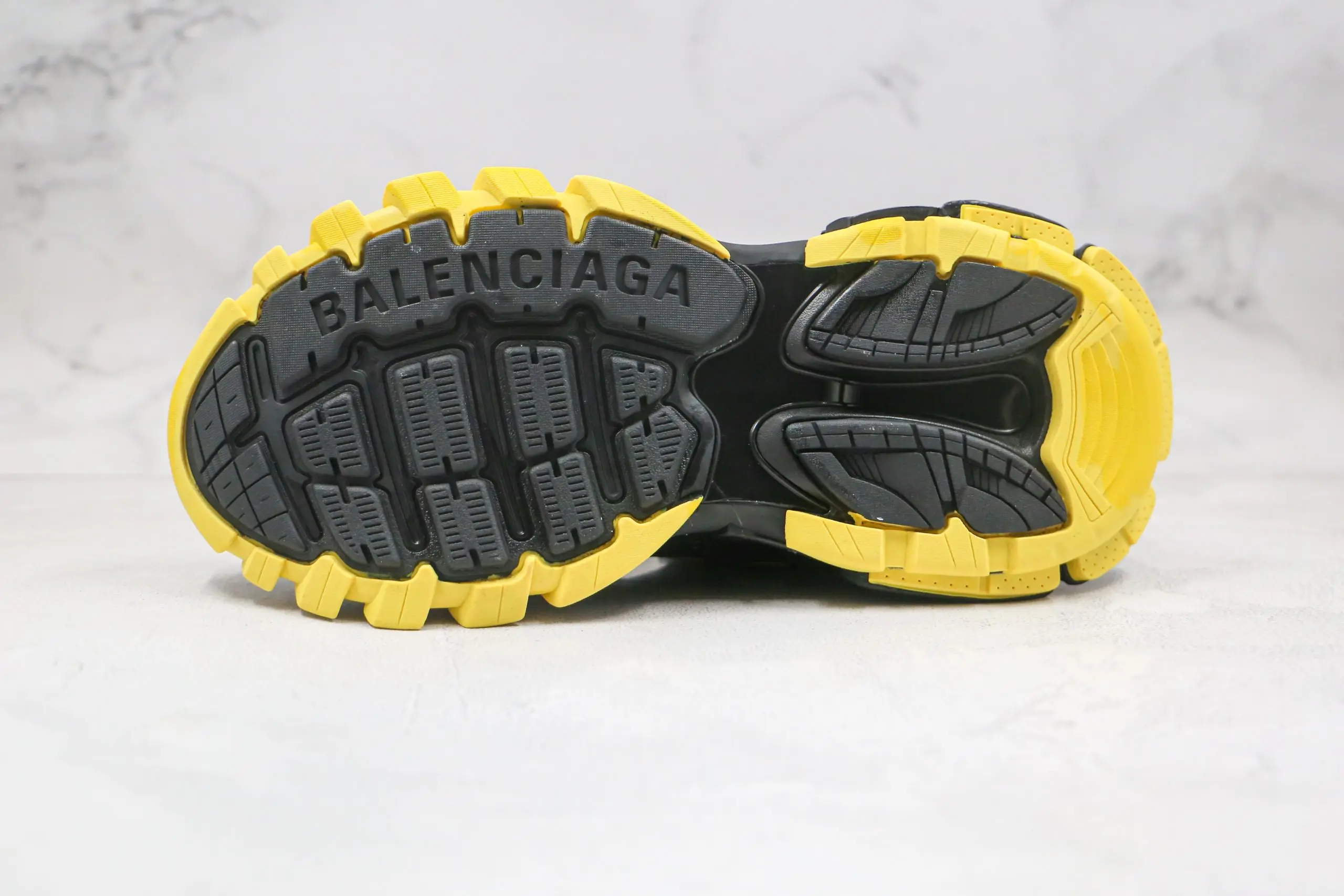 BALENCIAGA Track Mule Clear Sole Sneakers Black Yellow 2026 | Drip Kickz BALENCIAGA Track Mule Clear Sole Sneakers Black Yellow - Image 7