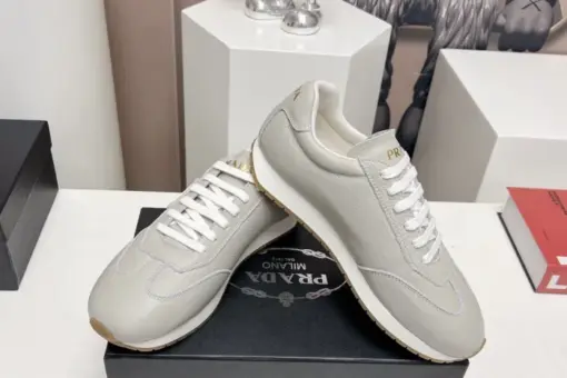 Prada Rank Leather Sports Sneakers Grey - 38