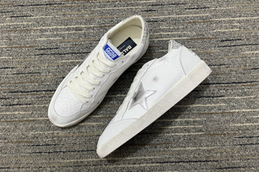 Golden Goose Ball Silver Star Sneakers White