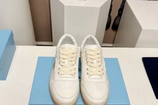 Prada Downtown Nappa Leather Sneaker White - 45