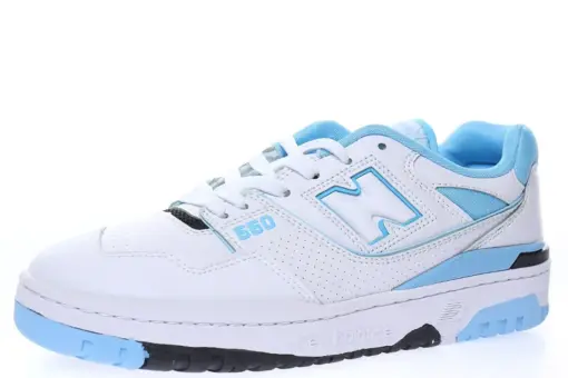 New Balance BB550 Leather White Blue Light Blue North Carolina Blue