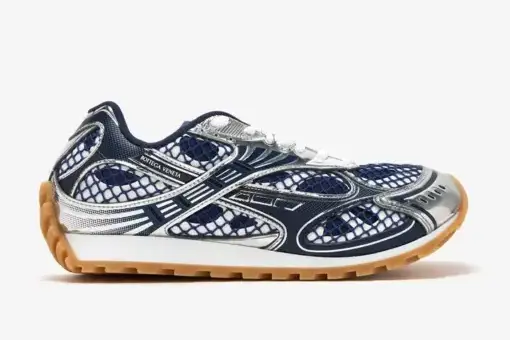 Bottega Veneta Orbit Sneakers Blue Silver