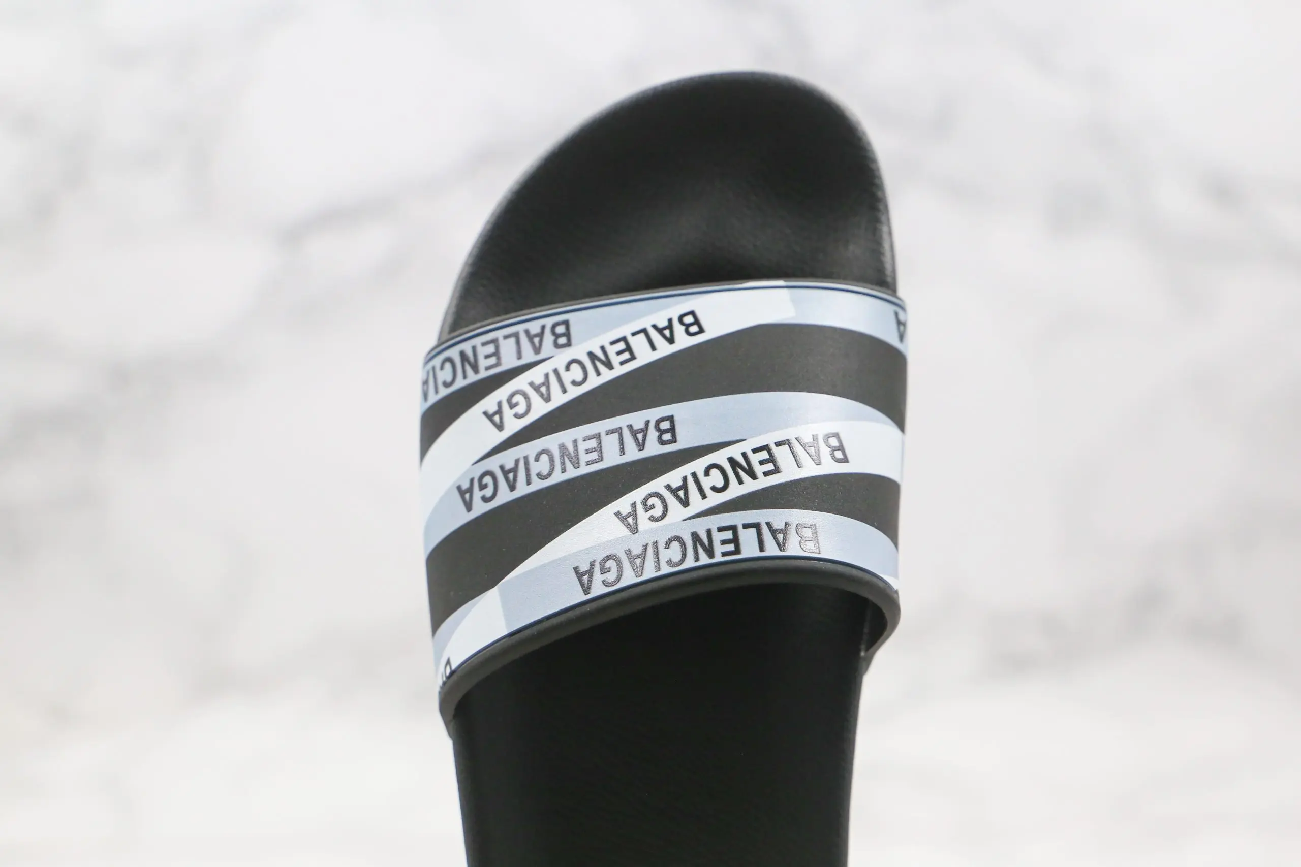 Balenciaga Slippers Silver Black White 2026 | Drip Kickz Balenciaga Slippers Silver Black White - Image 2