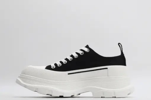 Alexander McQueen Low Top Black White Background