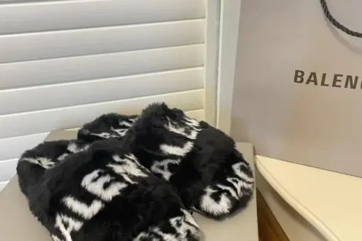 Balenciaga Wool Alphabet Woolen Mop Black